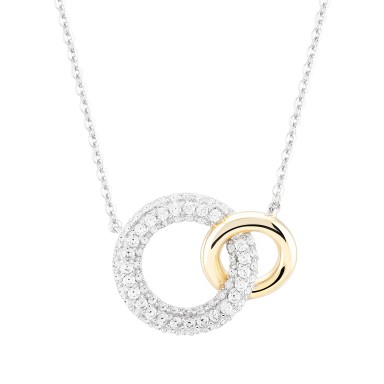 Classy Two Circles Necklace