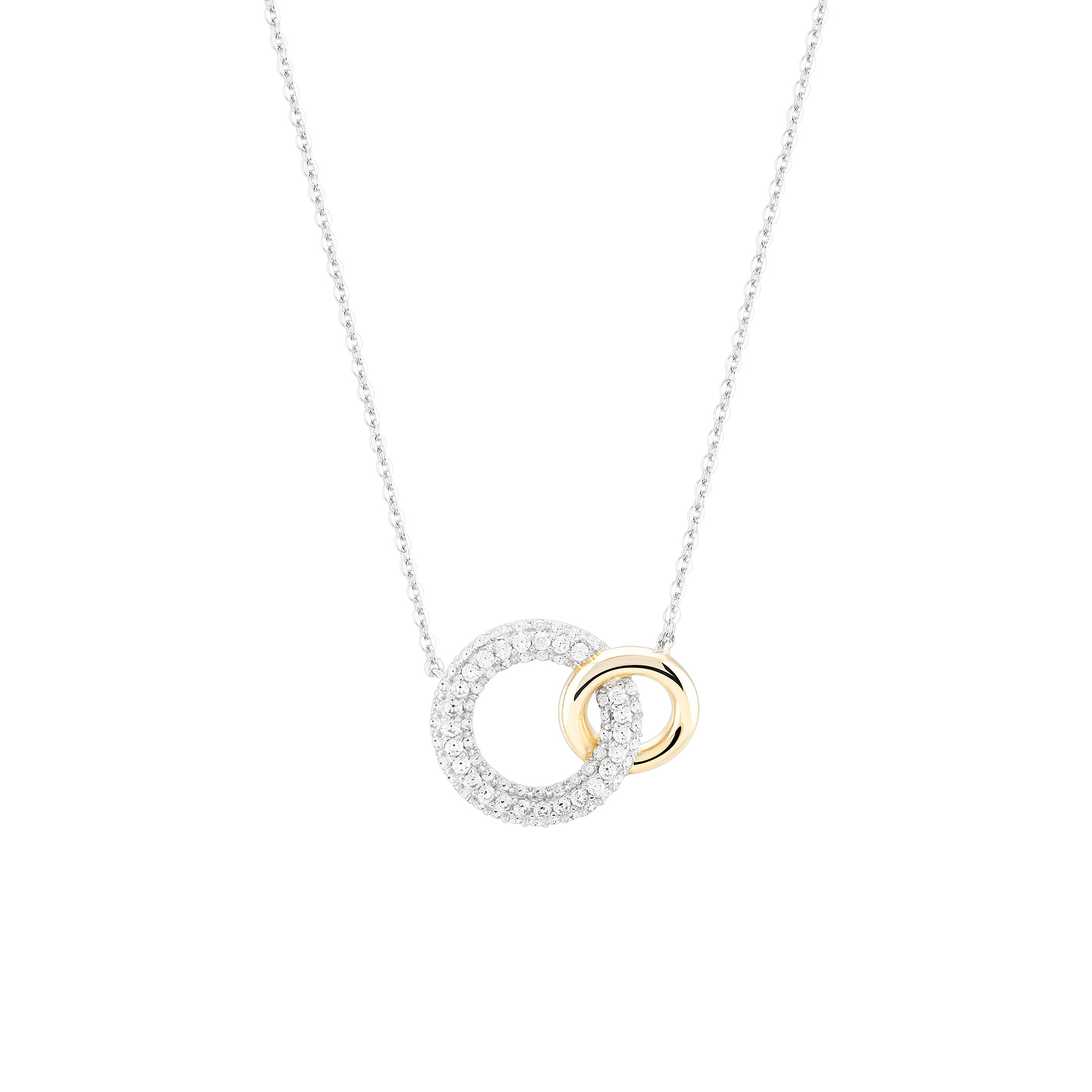 Classy Two Circles Necklace