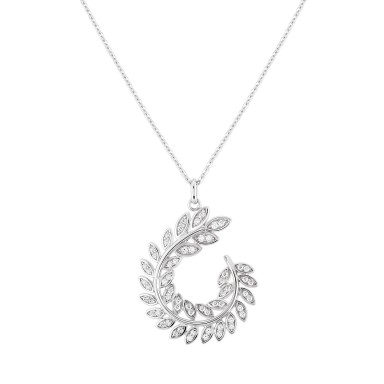 Classy Circle Leaf Necklace