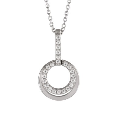 Classy Two Circles Necklace