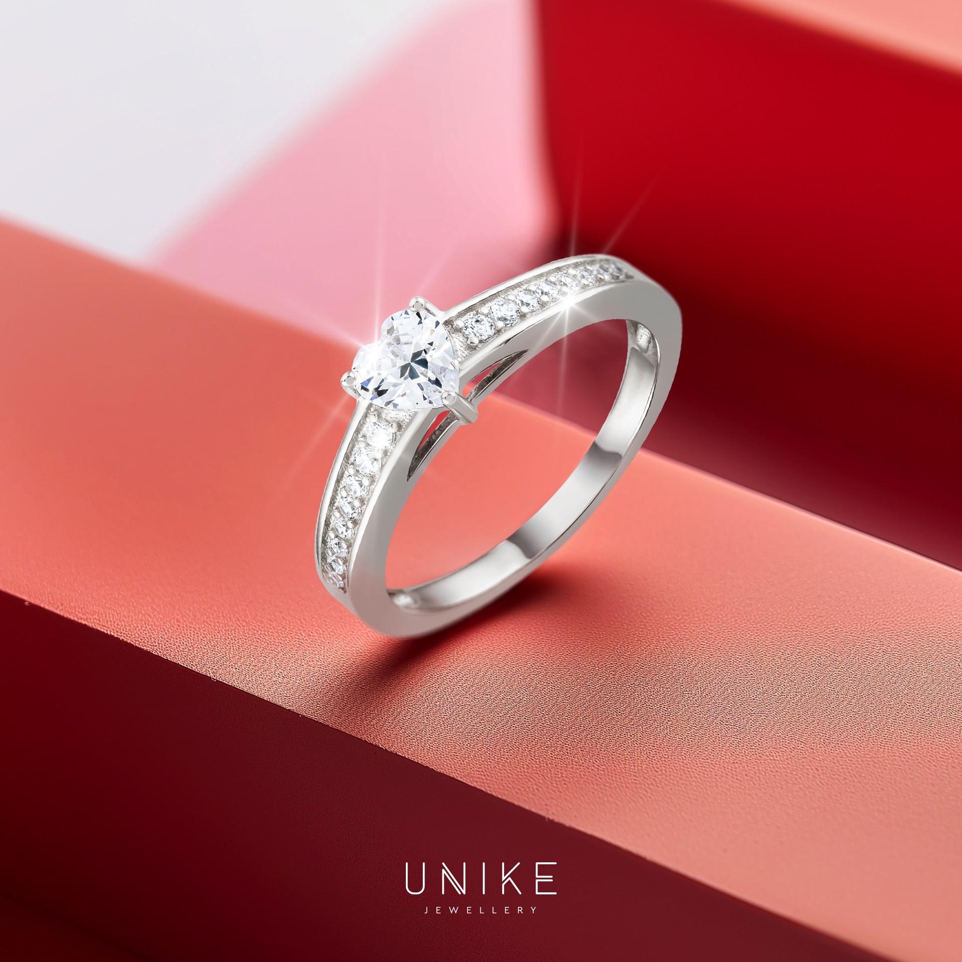 Classy Heart Solitaire Ring