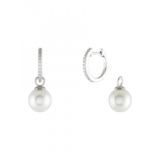 Classy Pearls 2 in 1 Hoops