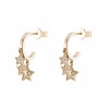 Matchy Star Golden Hoops