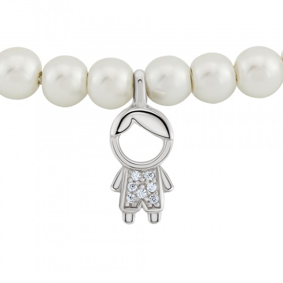 Mum Boy Pearls Bracelet