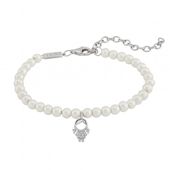 Mum Girl Pearls Bracelet