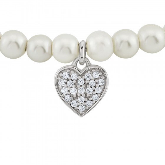 Pulsera Mum Heart Pearls