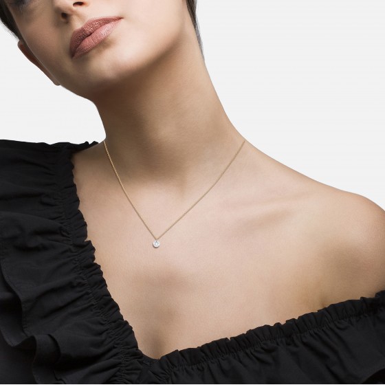 Collar Ouro Single Floating Stone