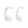 Classy Pearl Hoops