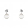 Pendientes Classy Pearl Solitaire