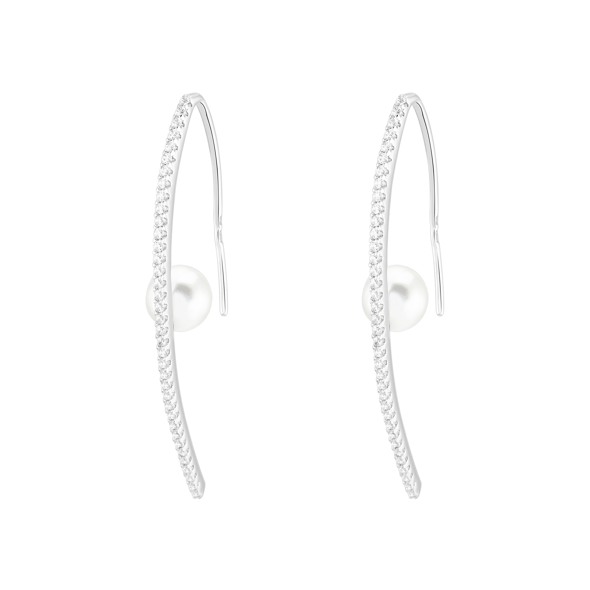 Glow Pearls Straight Earrings