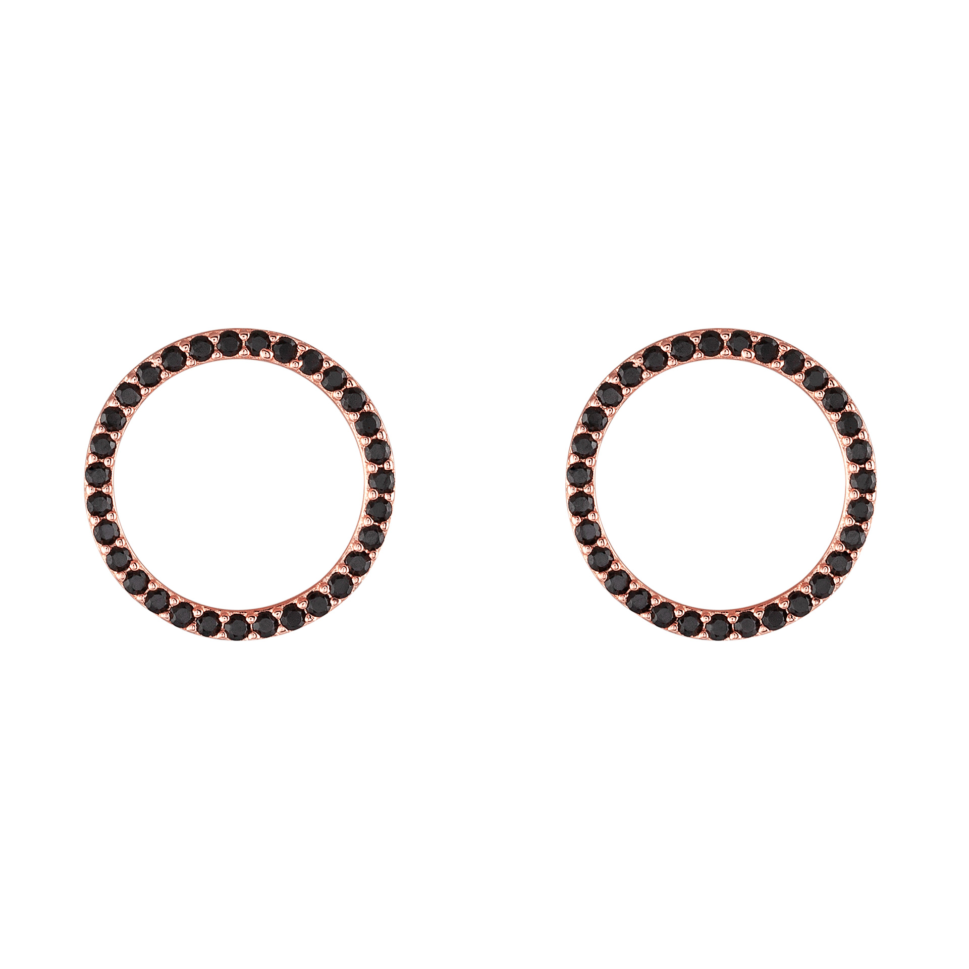 Glow Black Circle Earrings