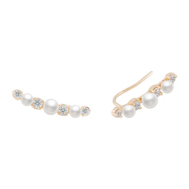 Pearls Shiny Golden III Earrings