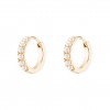 Classy Pearls Golden Hoops