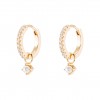 Classy Shiny & Pearl Golden Hoops