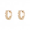 Matchy Hearts Golden Hoops