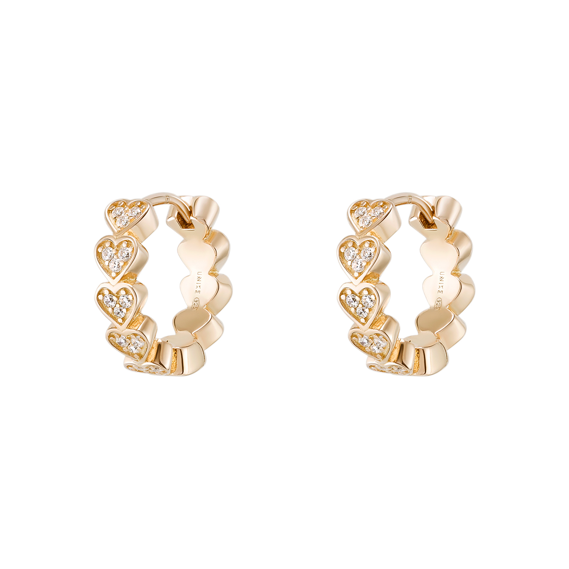 Argolas Matchy Hearts Golden