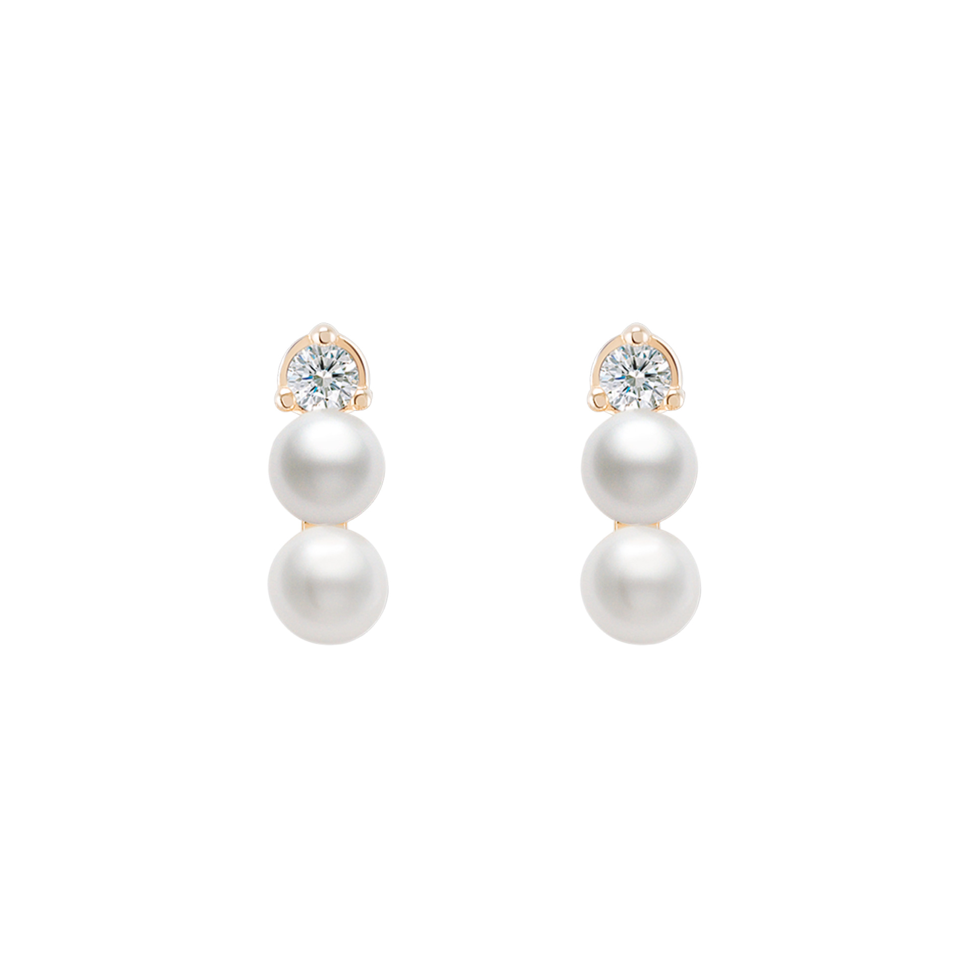 Brincos Pearls Golden