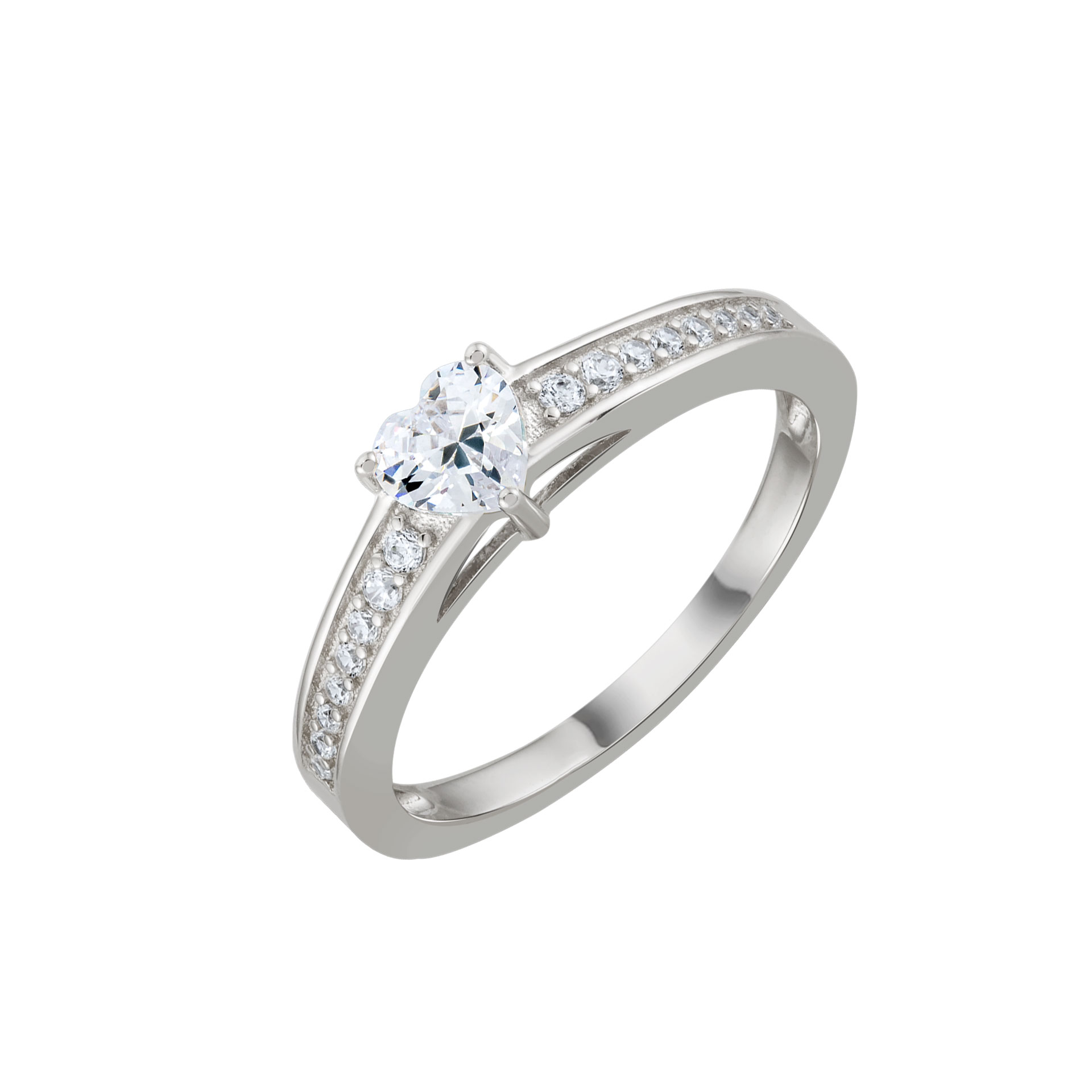 Classy Heart Solitaire Ring