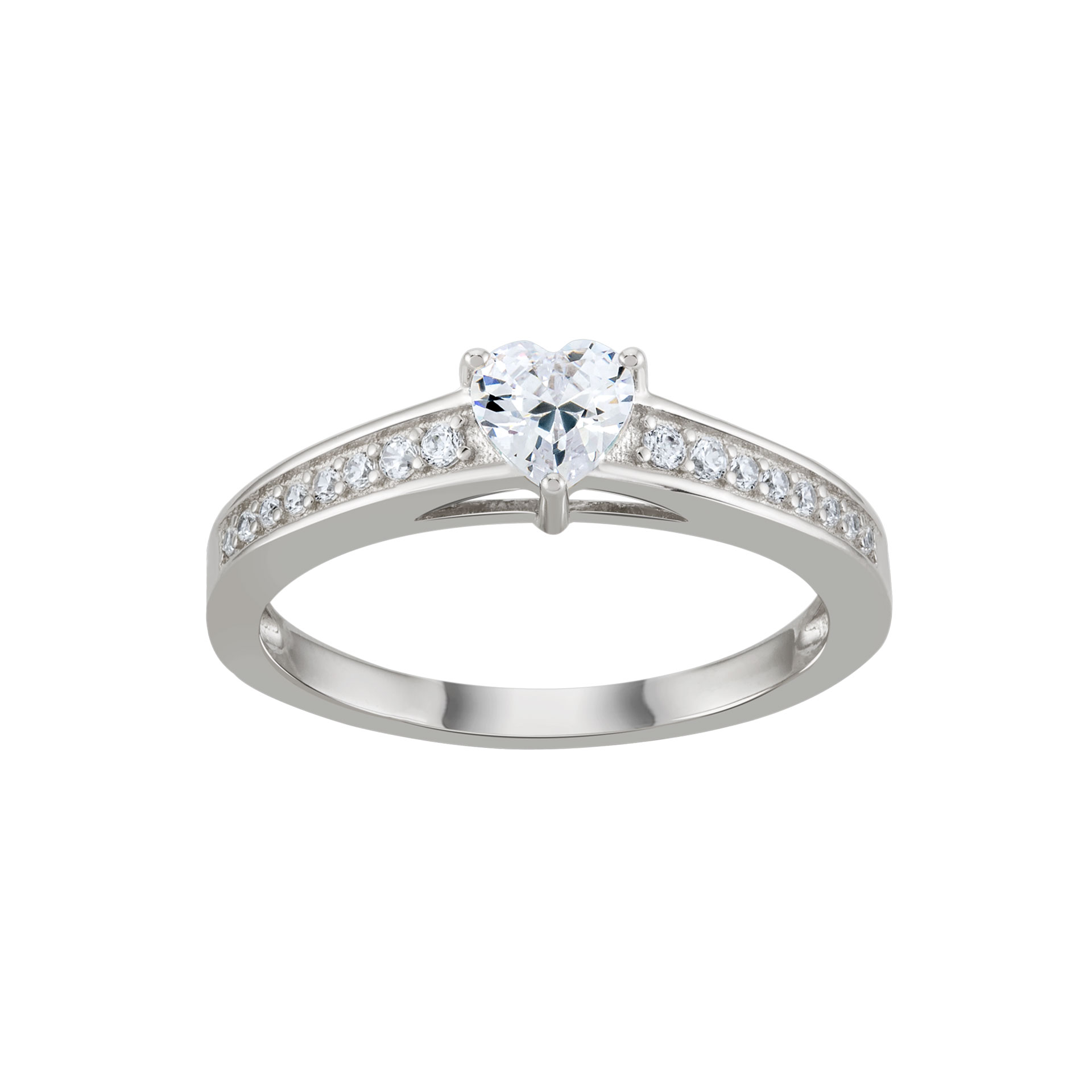 Classy Heart Solitaire Ring