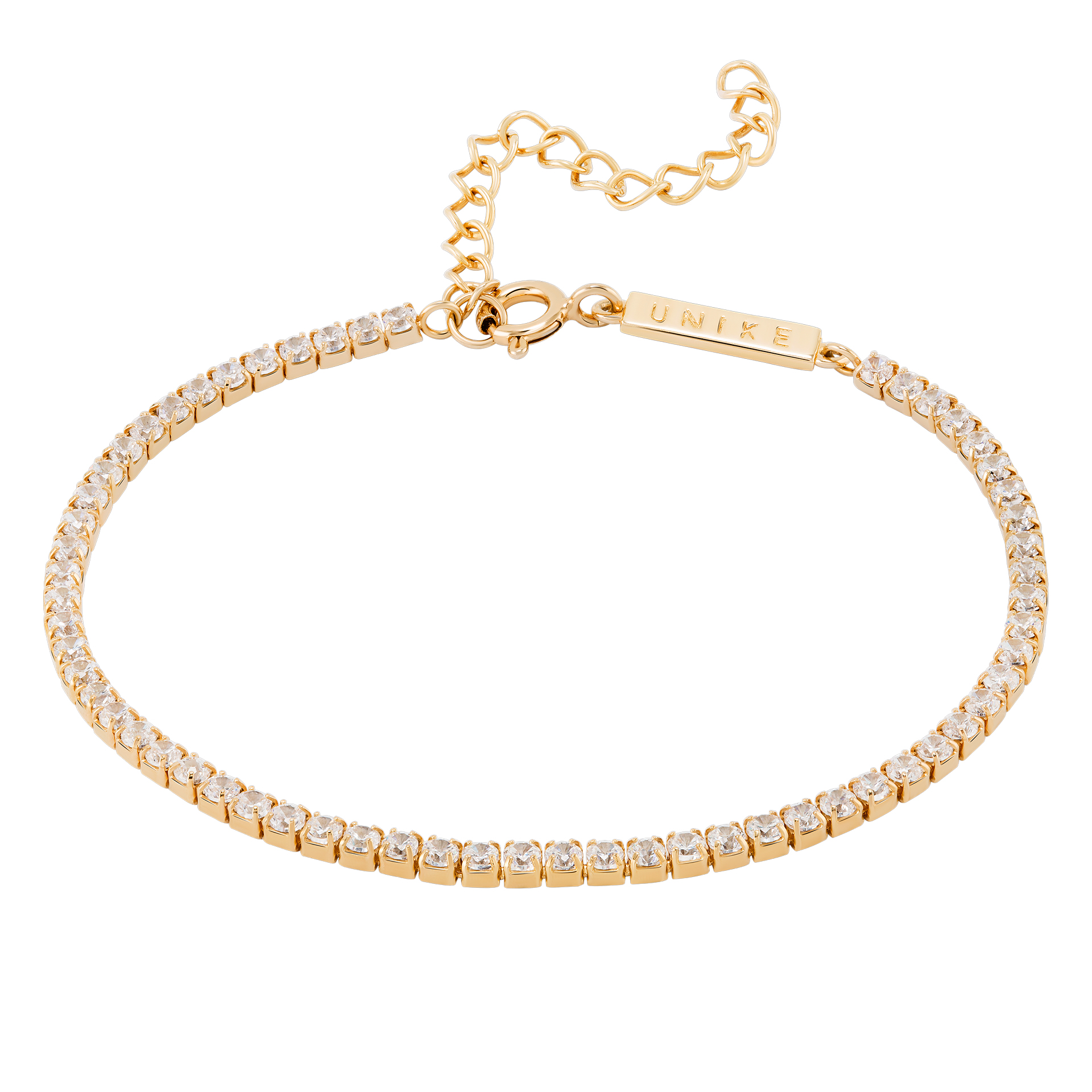 Pulseira Classy Tennis Shiny Golden