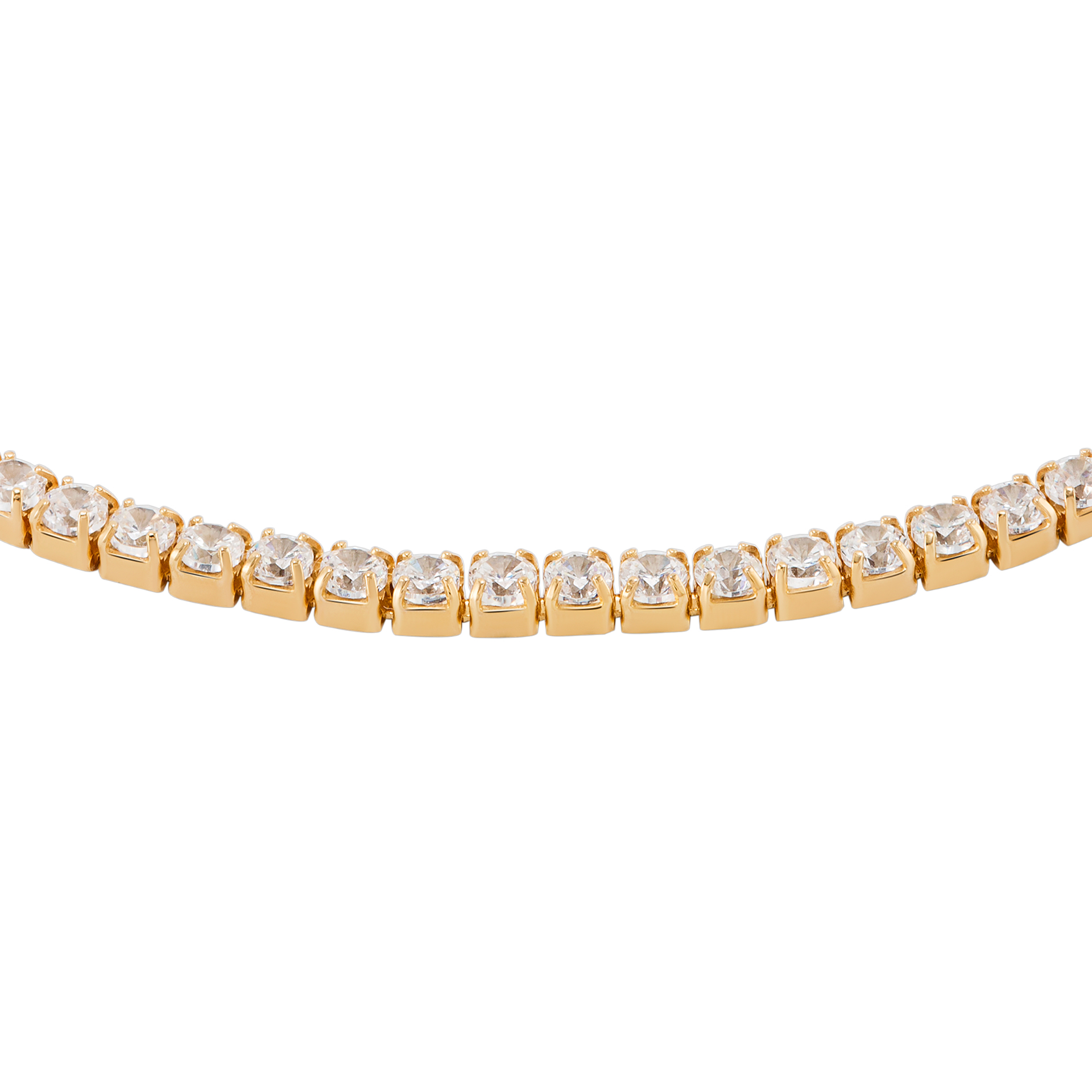 Pulseira Classy Tennis Shiny Golden