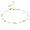 Pulseira Classy Pearls & Solitaires Golden