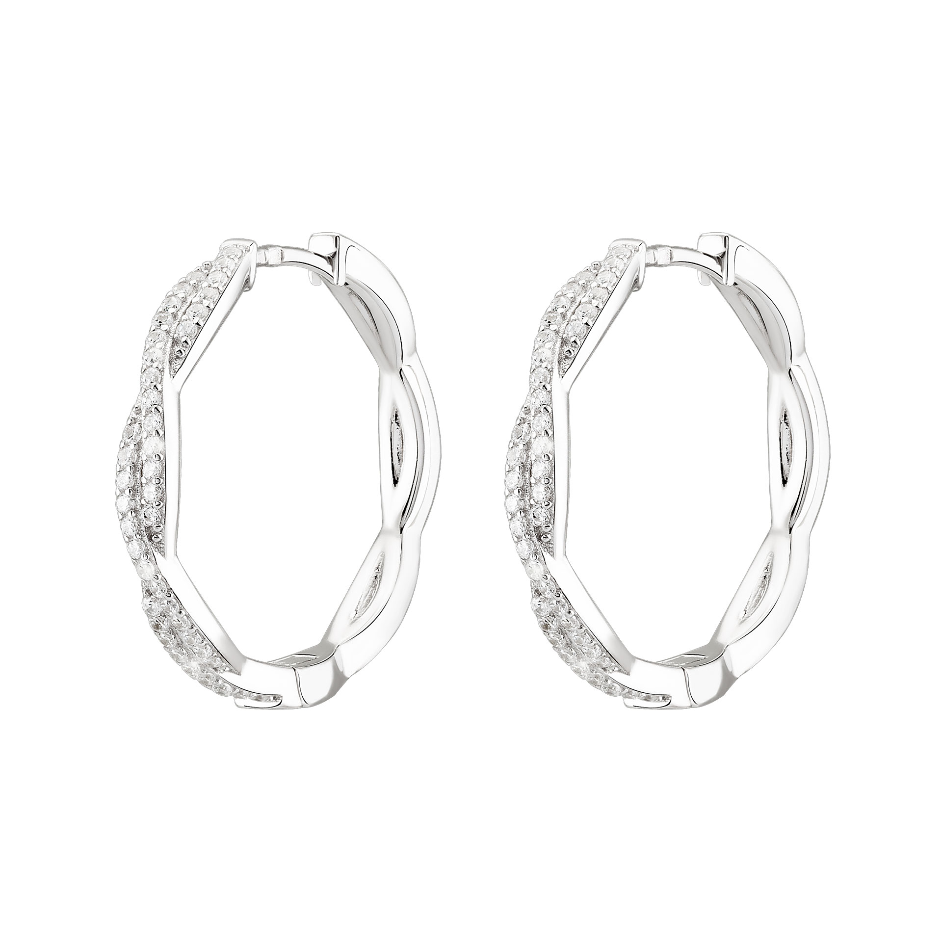 Classy Shiny Twist Hoops
