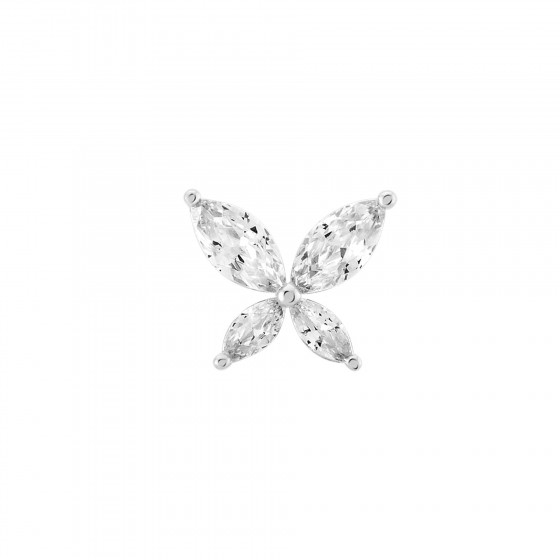 Party Butterfly Silver Earrings