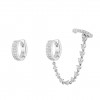 Party Shiny Chain and Ear Cuff Earrings