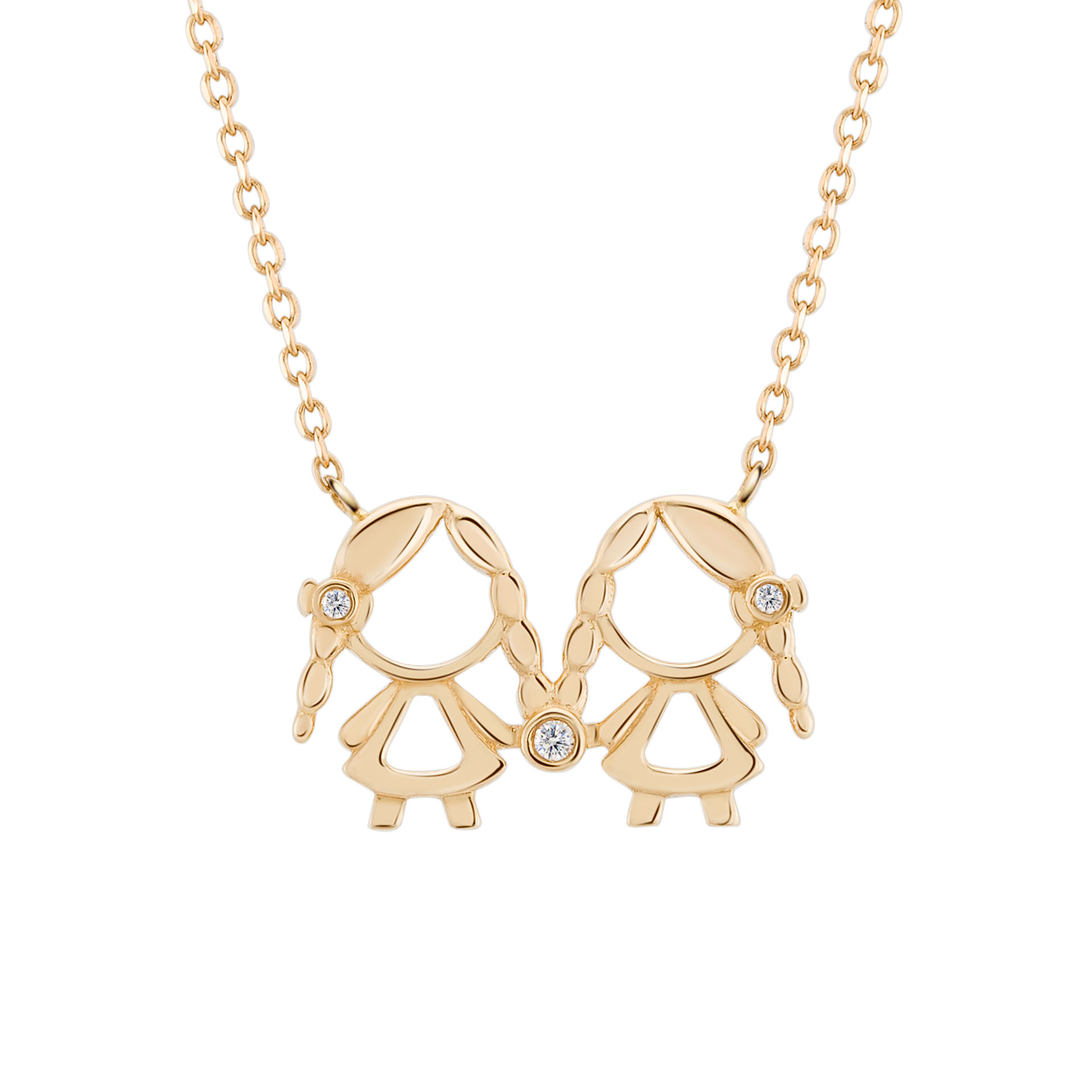 Colar Ouro Mum 2 Meninas