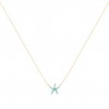 Fun Blue Star Golden Necklace