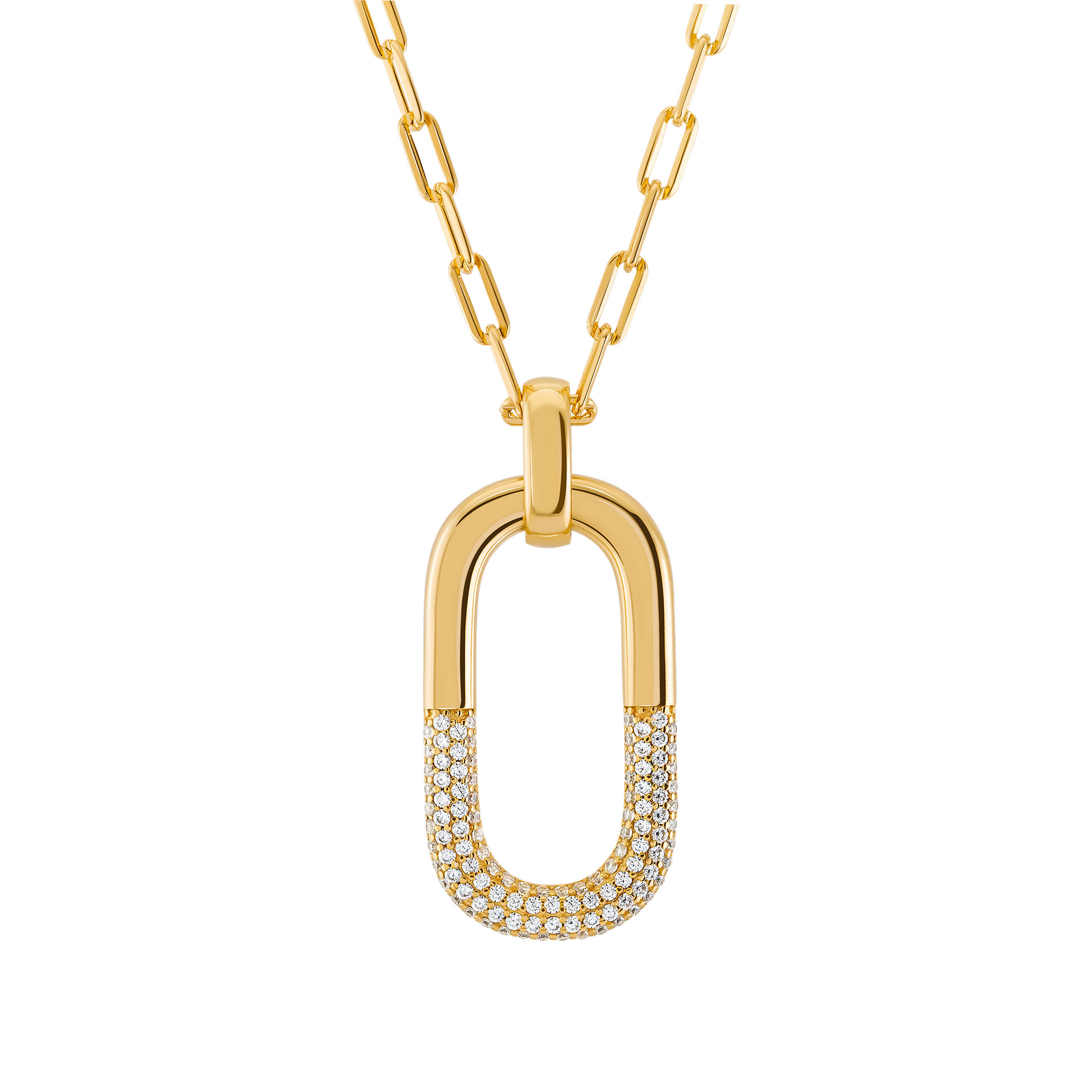 Bold Daily Oval Long Necklace