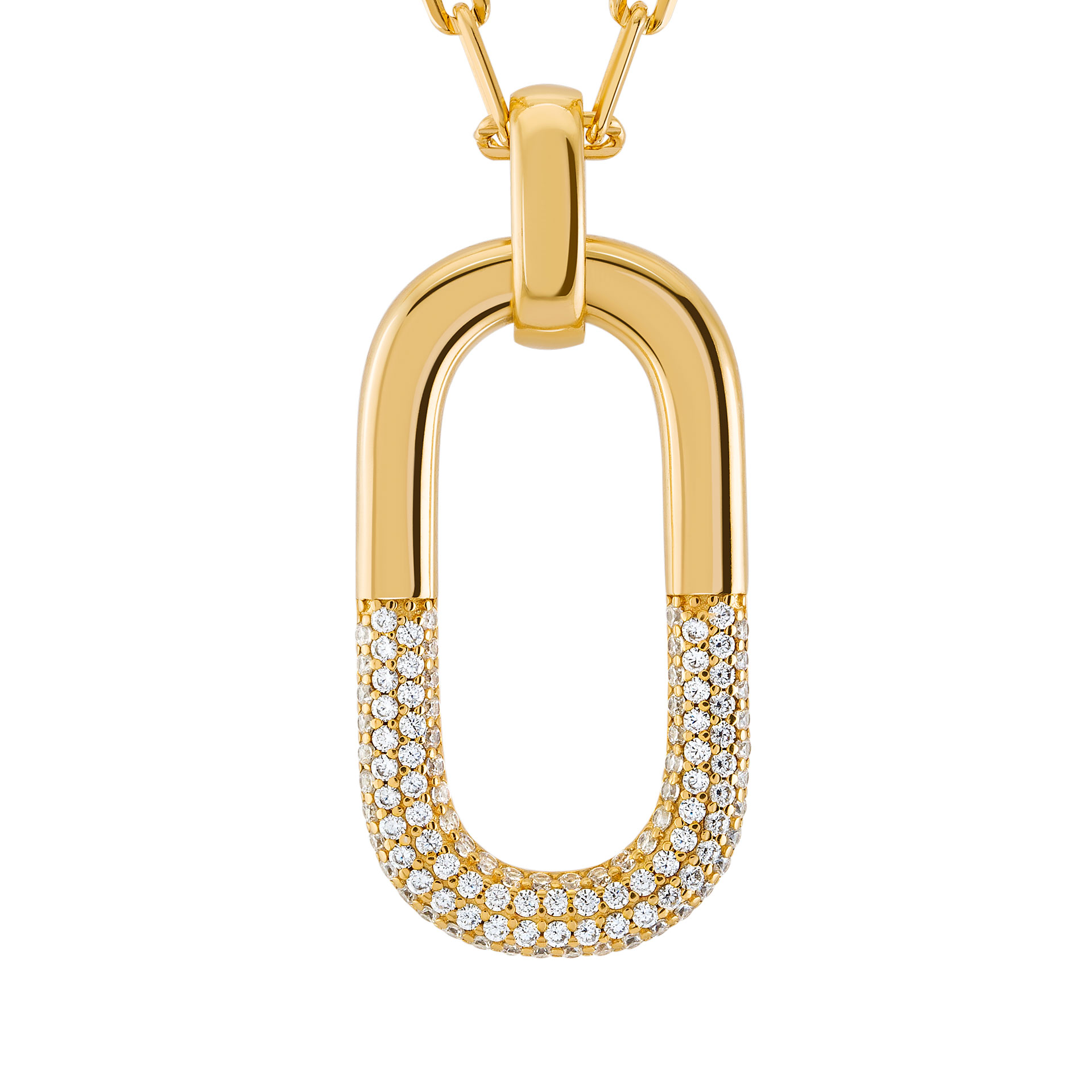 Bold Daily Oval Long Necklace