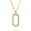 Bold Daily Oval Long Necklace