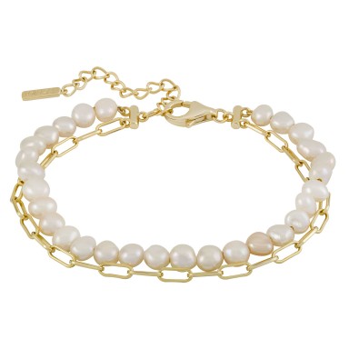 Pulsera Fun Double Chain & Pearls