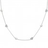 Classy Hearts & Pearls Silver Necklace