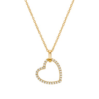 Classy Open Heart Golden Necklace