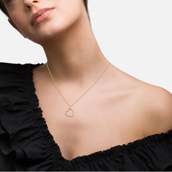 Collar Classy Open Heart Golden