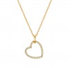 Classy Open Heart Golden Necklace