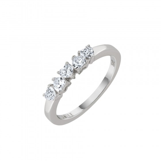 Anillo Classy 5 Hearts Silver