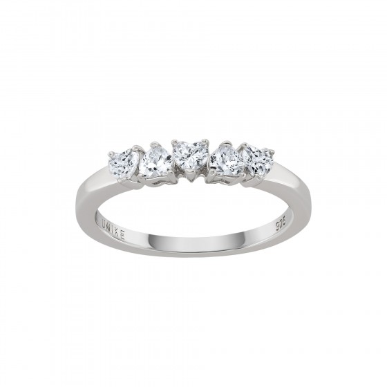 Anillo Classy 5 Hearts Silver