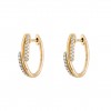 Classy Two Lines Golden Hoops