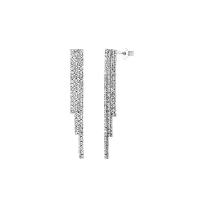 Party Long Silver Earrings