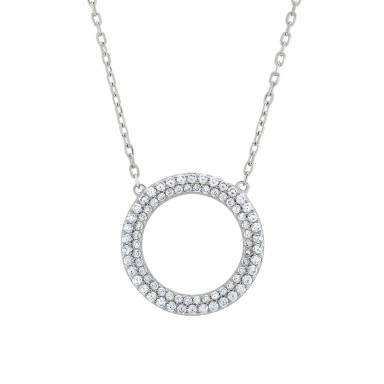 Collar Classy Pave Silver