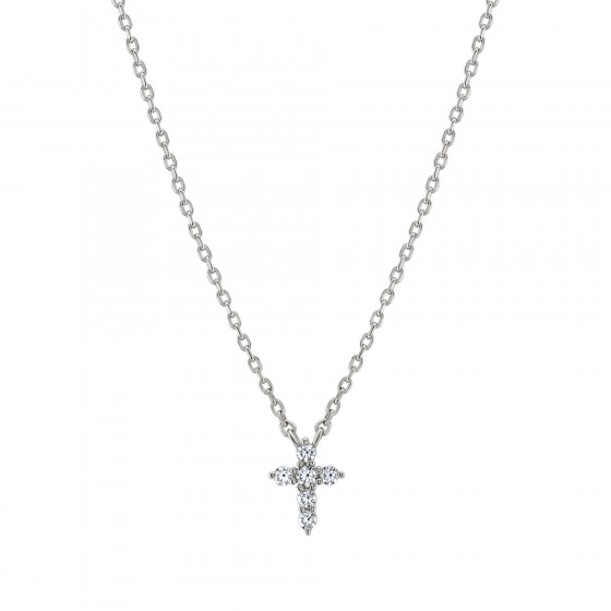 Colar Classy Cross Silver