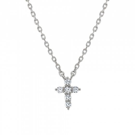 Colar Classy Cross Silver