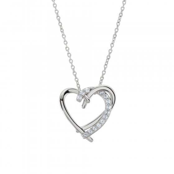 Classy Twist Heart Necklace