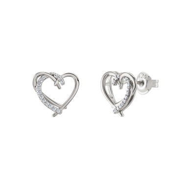 Classy Twist Heart Earrings