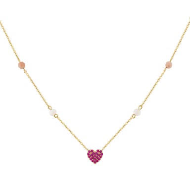 Fun Red Heart Necklace