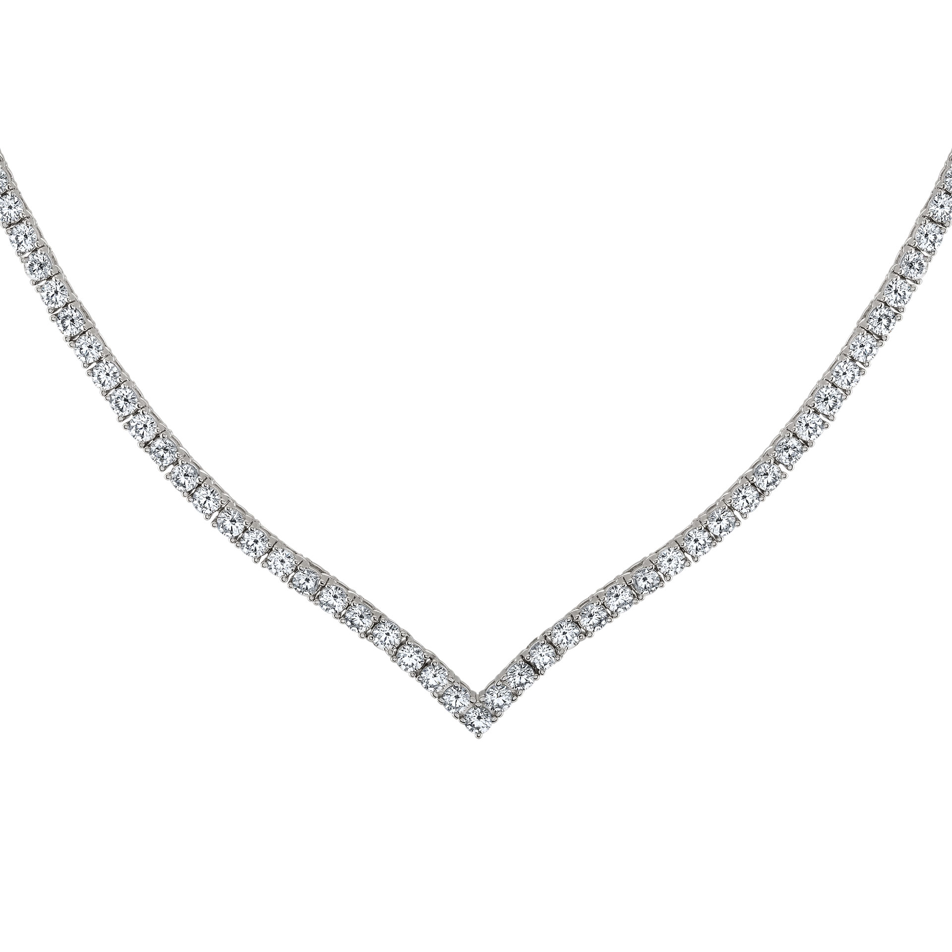 Party Tennis V Line Necklace